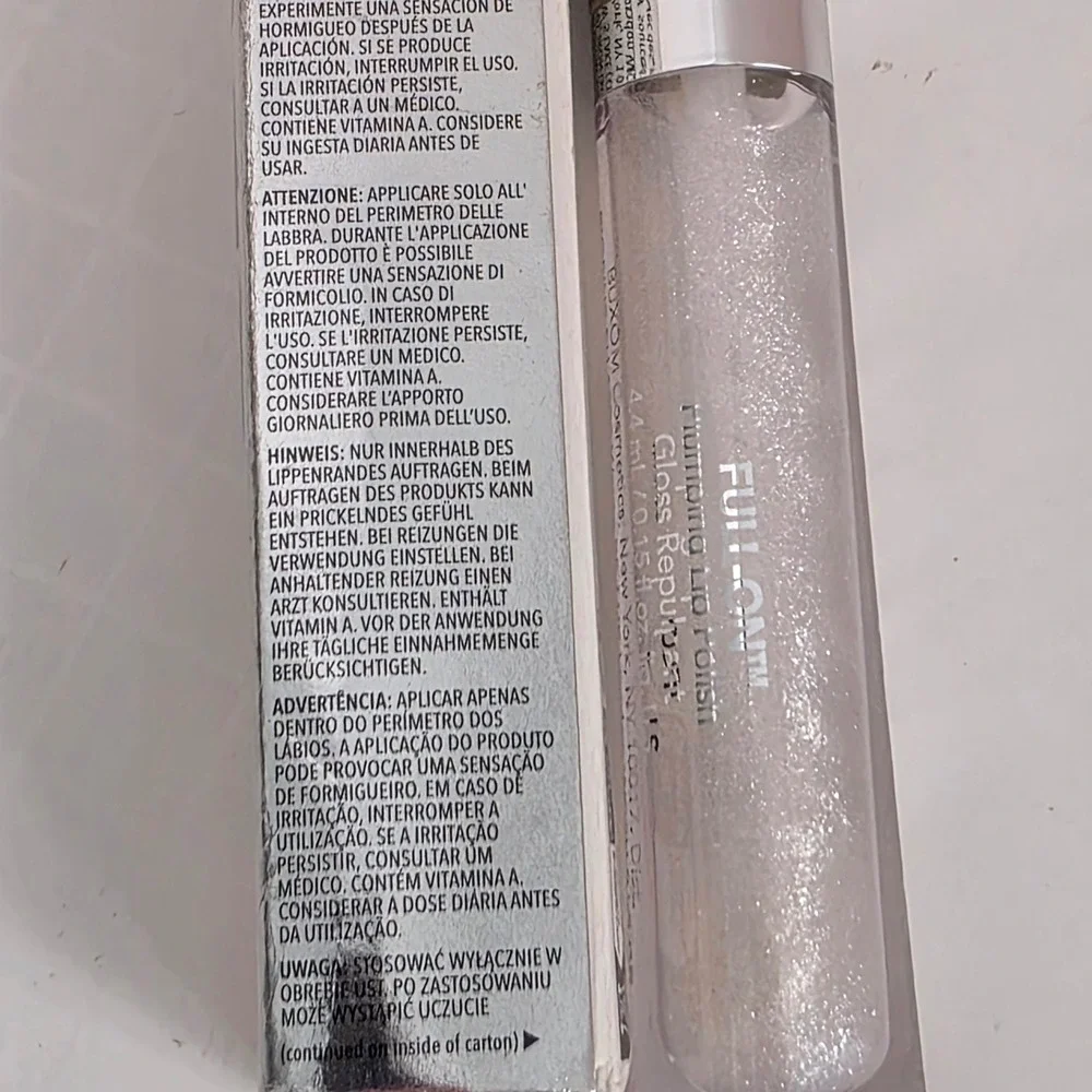 New Buxom Full-On Plumping Lip Polish Gloss Dominique Shimmer 0.15 fl oz NIB